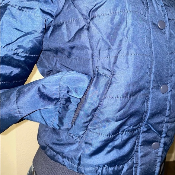 New J2 by Jou Jou Blue Hooded Puffer Jacket - Picture 7 of 12